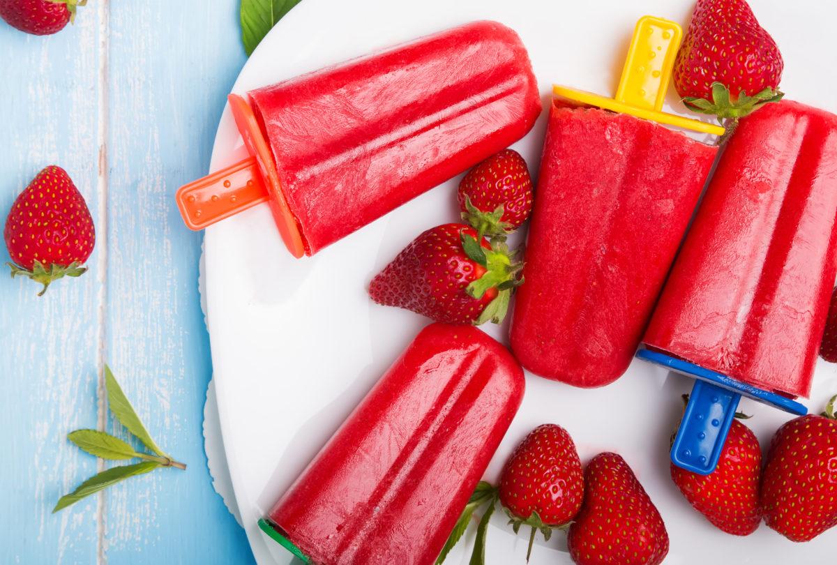 Strawberry Lemonade Popsicles